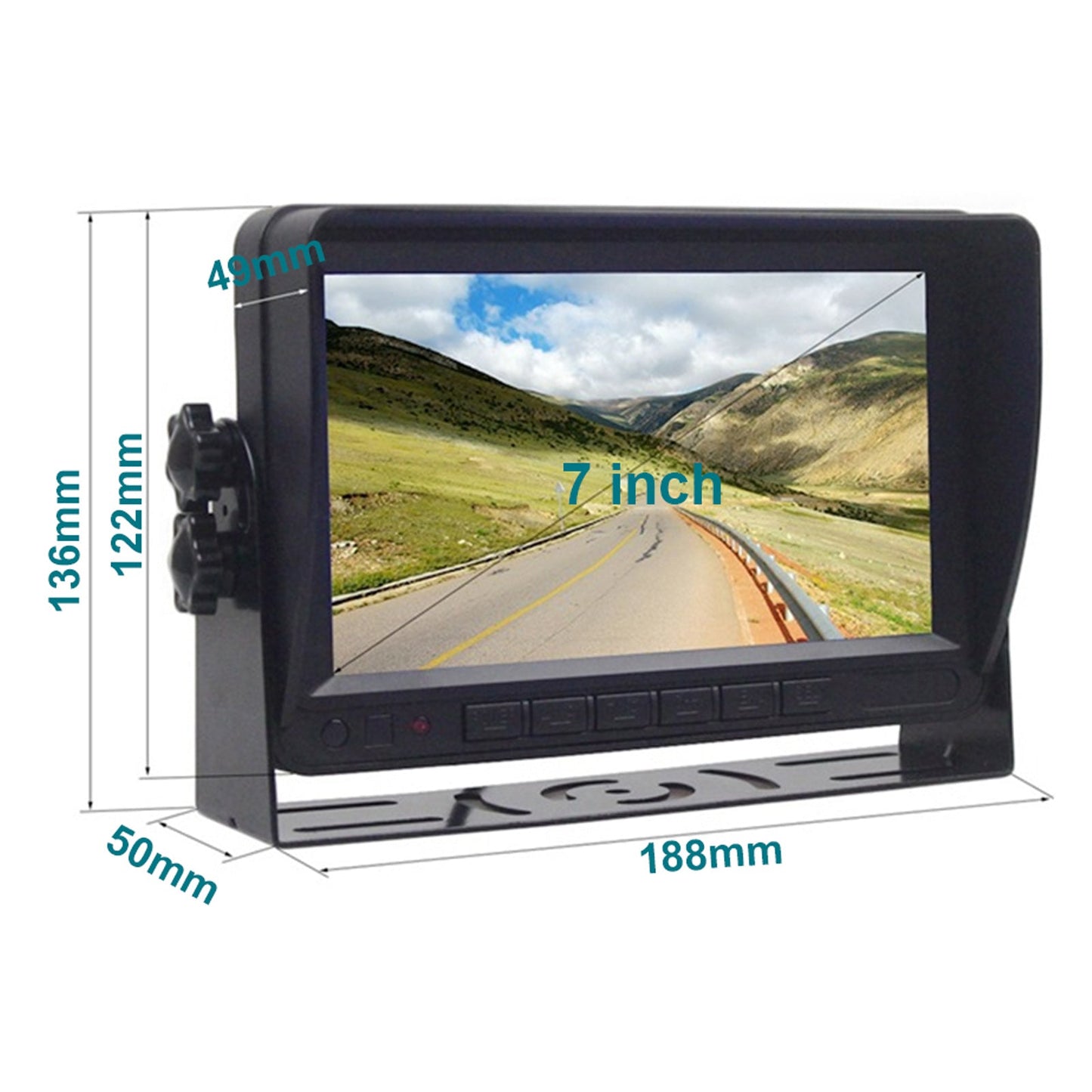 7-Zoll-Display AHD 1080P Wireless 3CH Rückfahrkamera-Set für LKW-Anh?nger