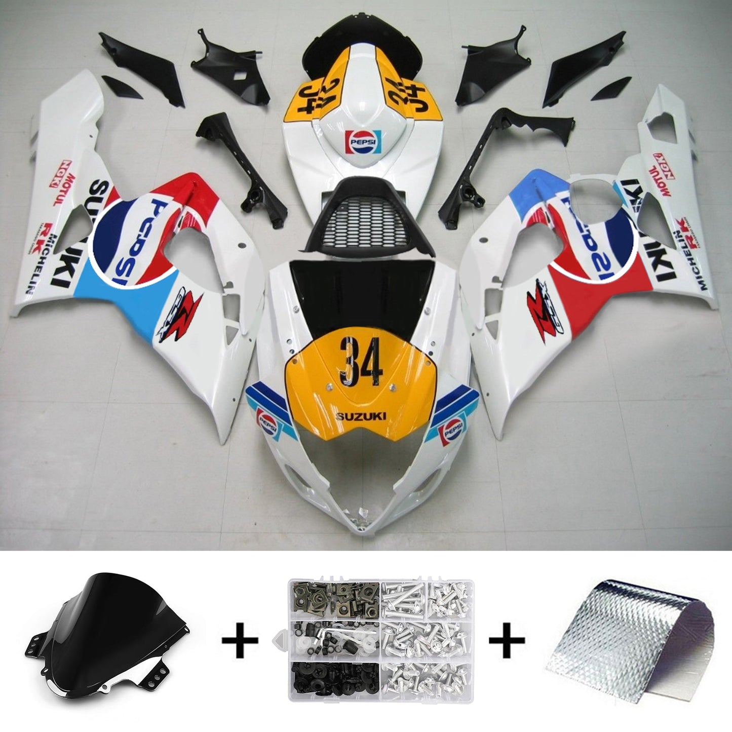 Amotopart Suzuki GSXR1000 2005-2006 Verkleidungskit