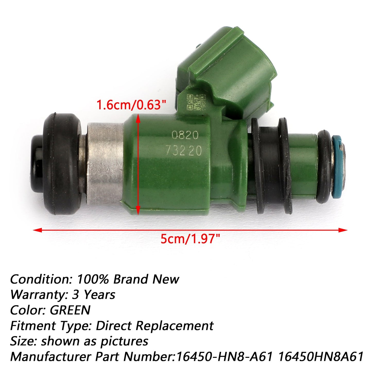 Injecteur de carburant 16450-HN8-A61 16450HN8A61 adapté pour Honda CRF450R Rincon 680