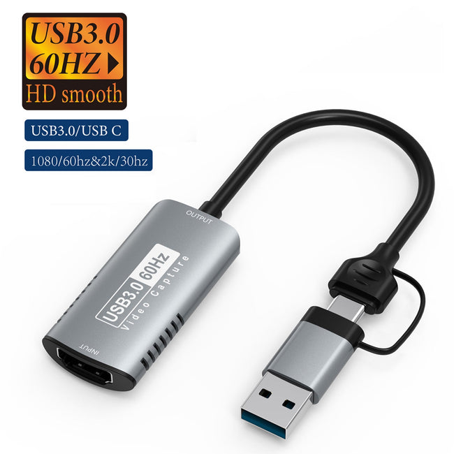 4K High-Definition Video Capture Card HDTV to USB3.0/Type-C Game Live Broadcast