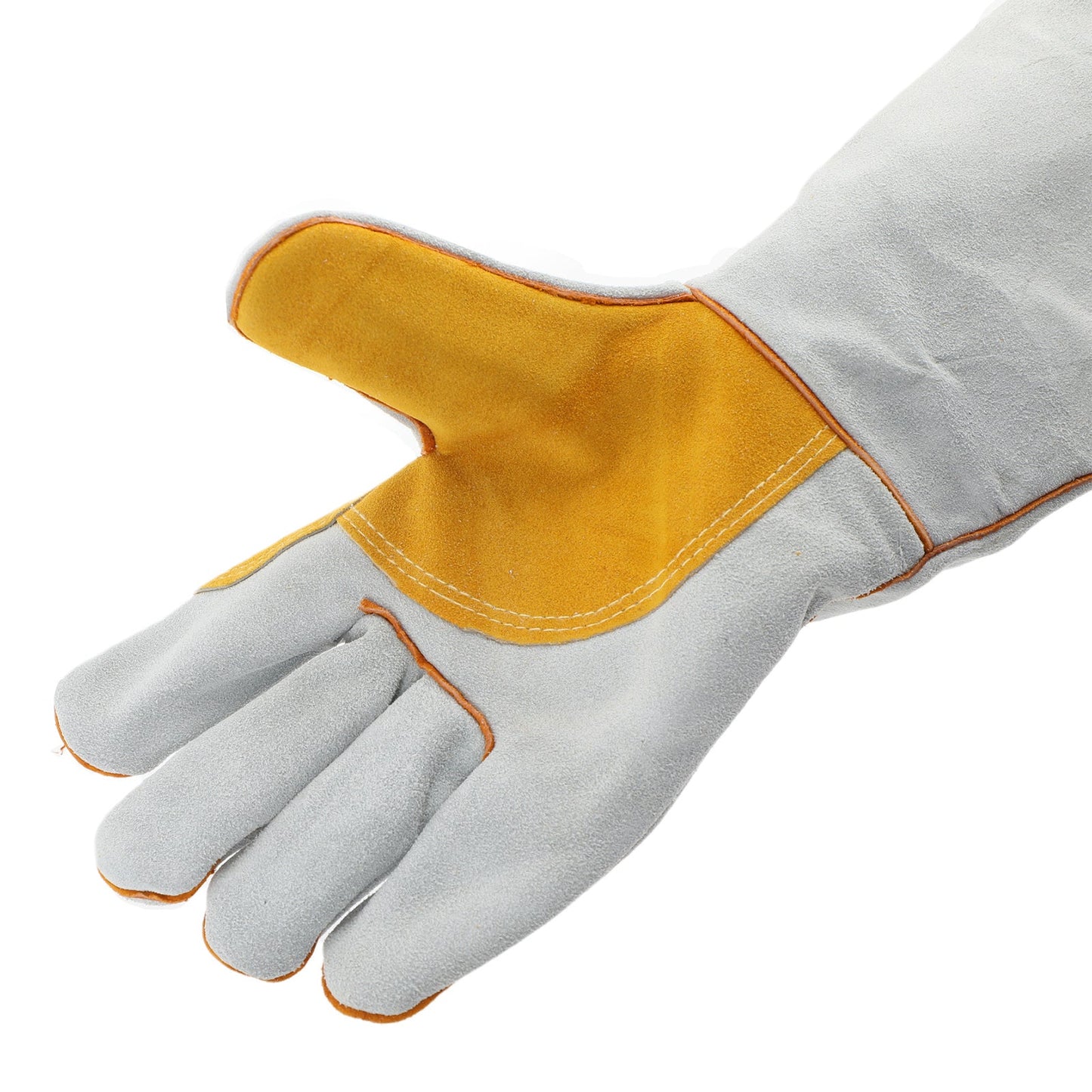 Gants de soudage en cuir de 14 pouces pour soudeur Tig/Mig/BBQ/Stick résistant à la chaleur