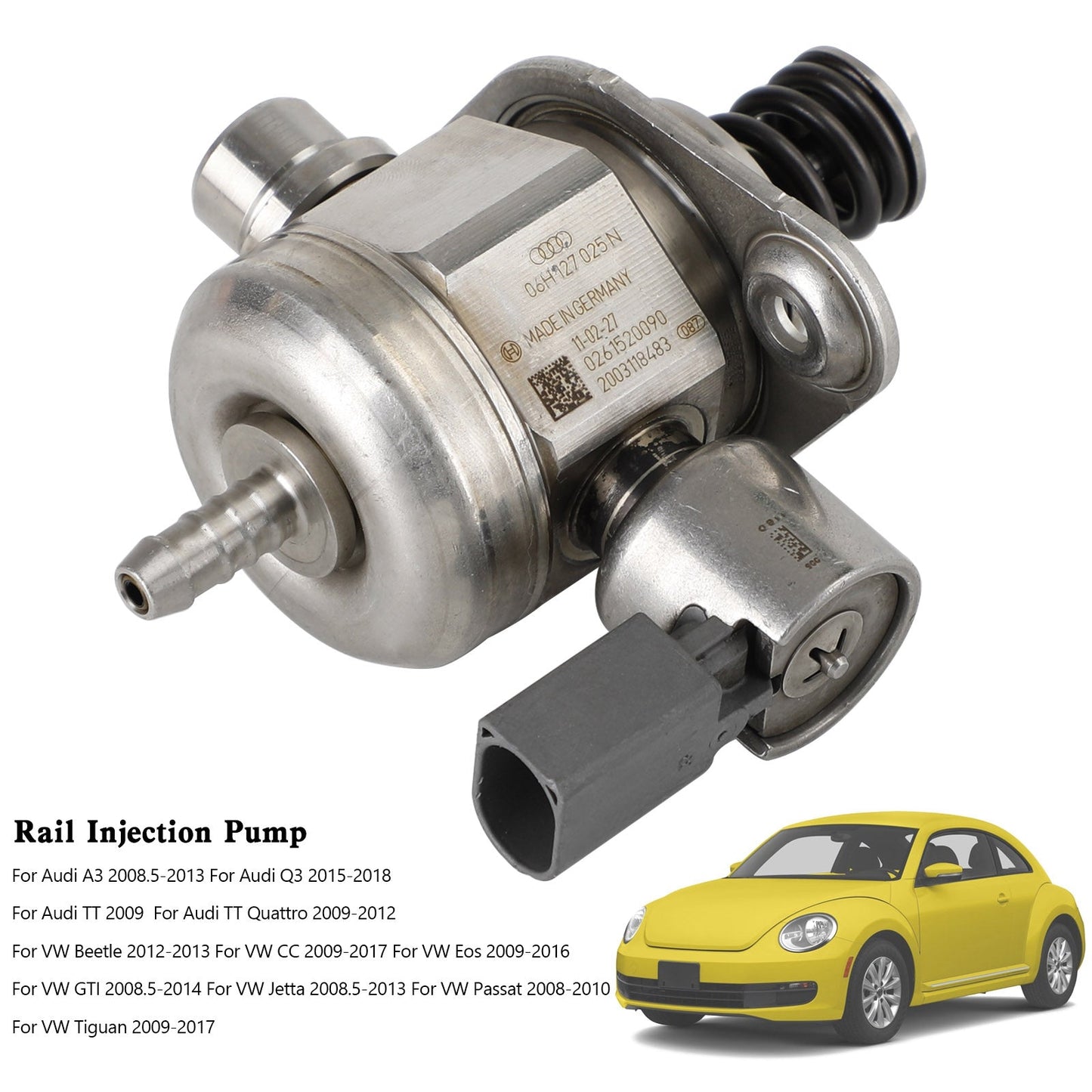 2009 Audi TT / 2009-2012 Audi TT Quattro Pompe à carburant haute pression 06H127025N