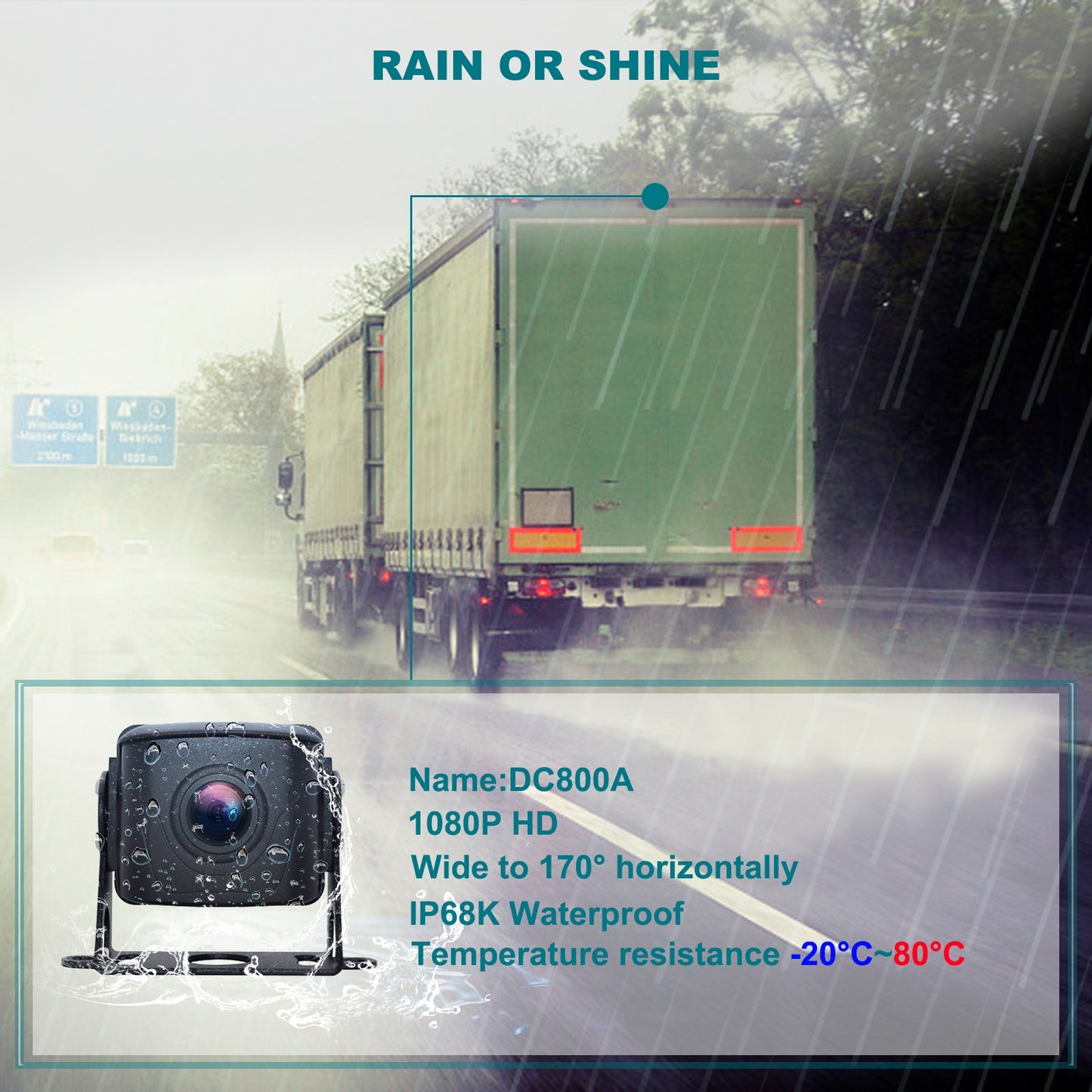 7 "Überwachung von DVR -Fahrveranstaltungen für RV -LKW -Bus + 2pcs Rückansichtsersatz Kamera