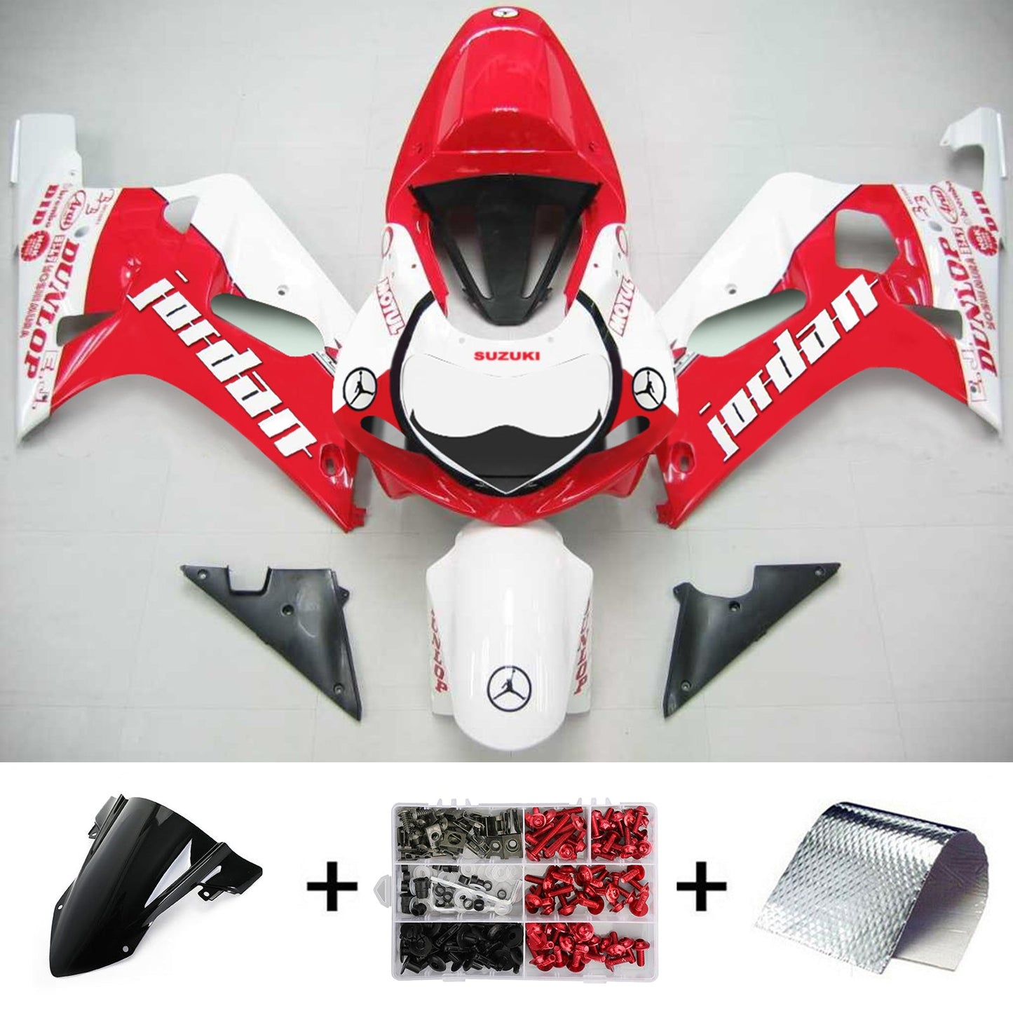 Amotopart Suzuki GSXR750 2001-2003 Verkleidungskit Karosserie Plastik