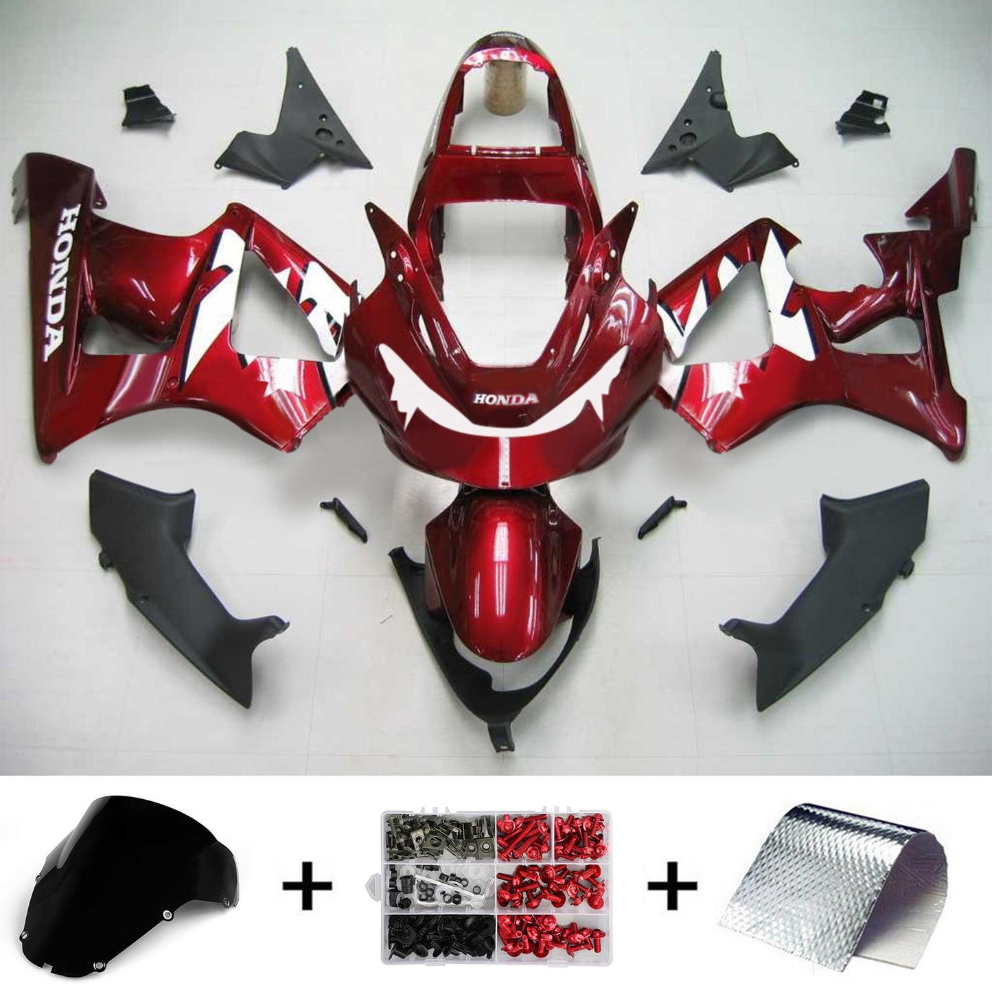 Amotopart Honda CBR929RR 2000-2001 Kit de carénage Corps Plastique ABS