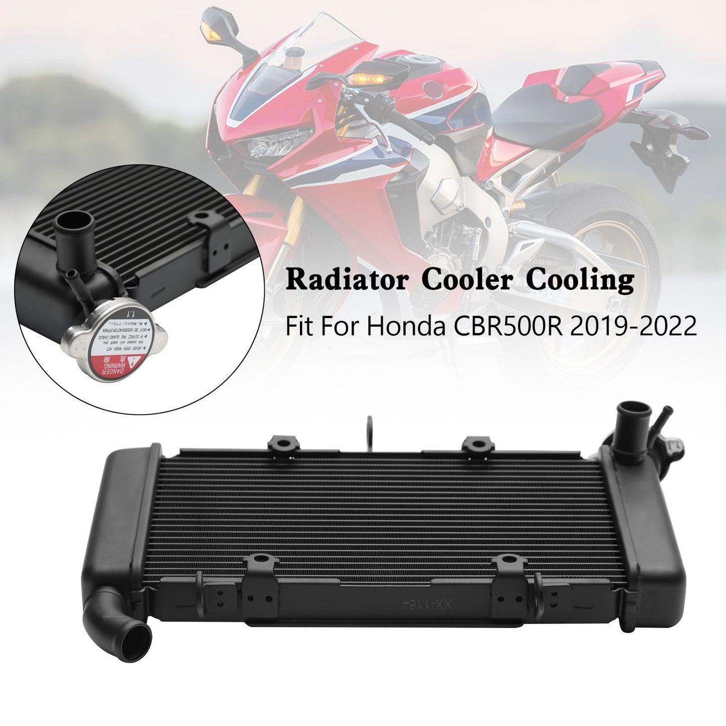 Aluminium-Kühlerkühler für Honda CBR500R CBR 500 R 2019–2022