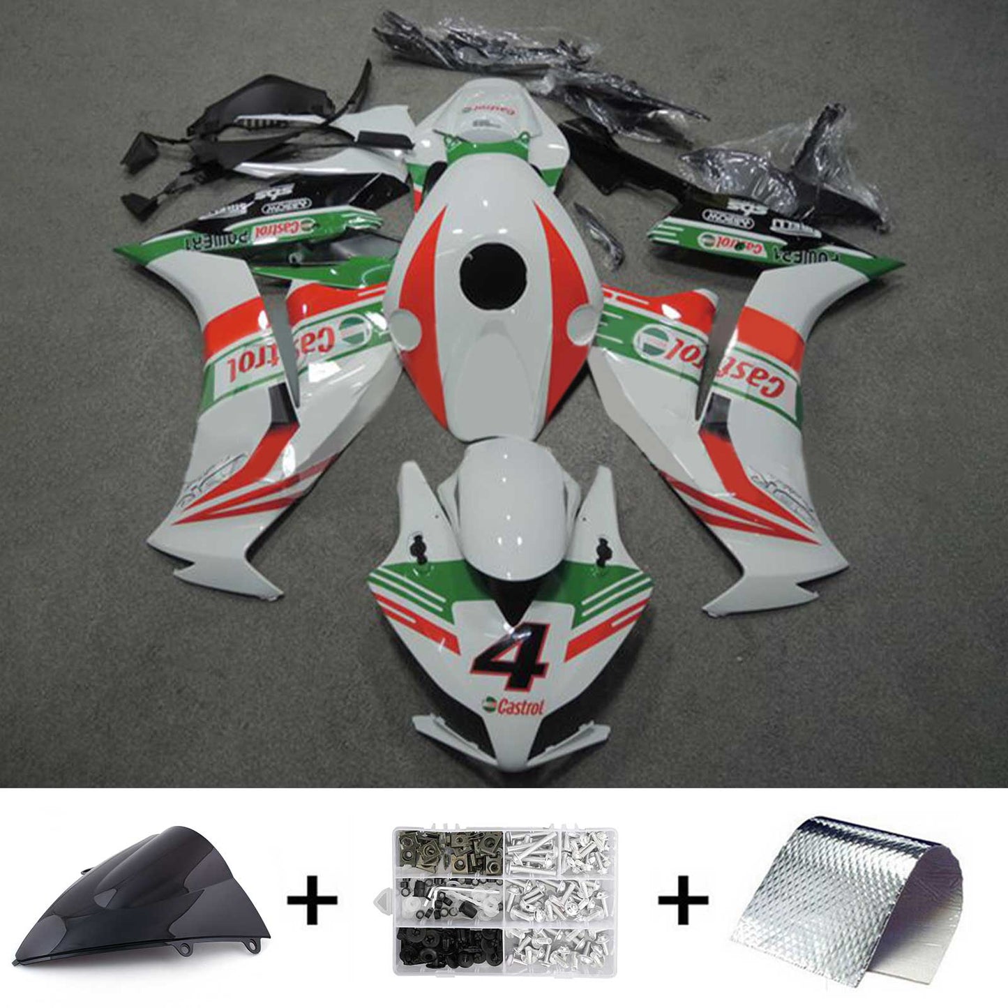 Amotopart Honda CBR1000RR 2012–2016 Verkleidungsset, Karosserie, Kunststoff, ABS