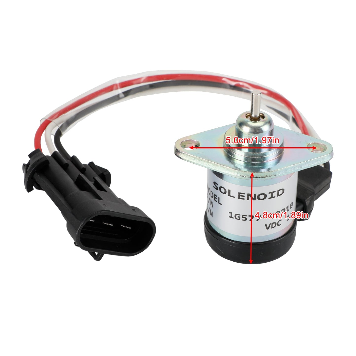 12V 3 Terminal Fuel Shut Off Solenoid für Kubota 1G577-60010 1G577-60011