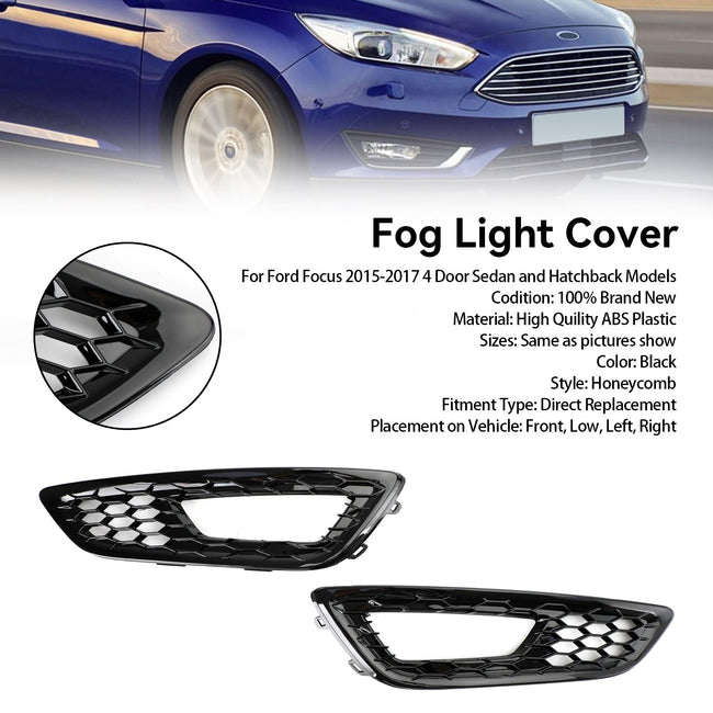 Ford Focus 2015-2017 Paar Frontsto?stange Nebelscheinwerfer Lampenabdeckung Blende Grill