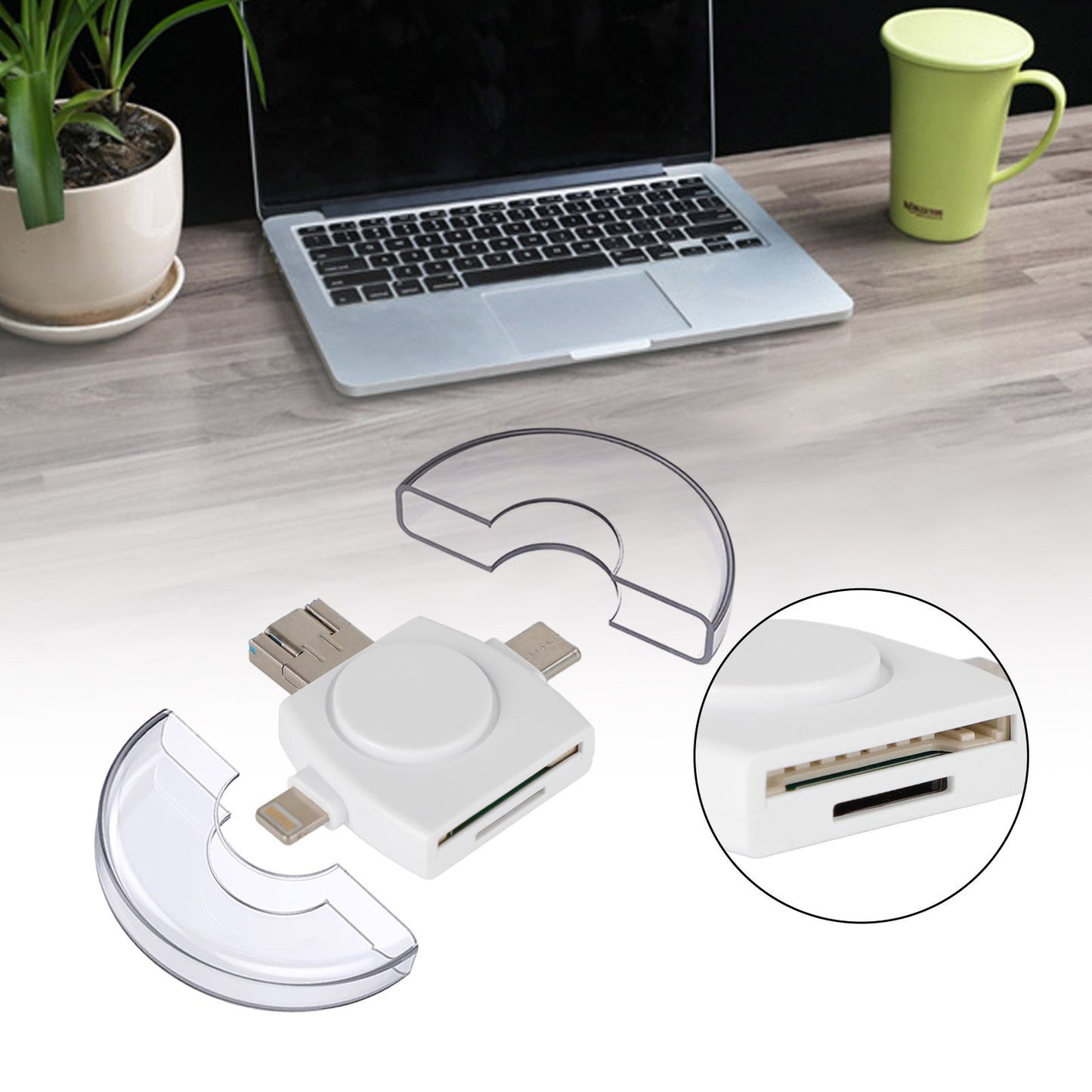 4 in 1 USB Micro SD TF Speicherkartenadapter Leseadapter für Android IOS