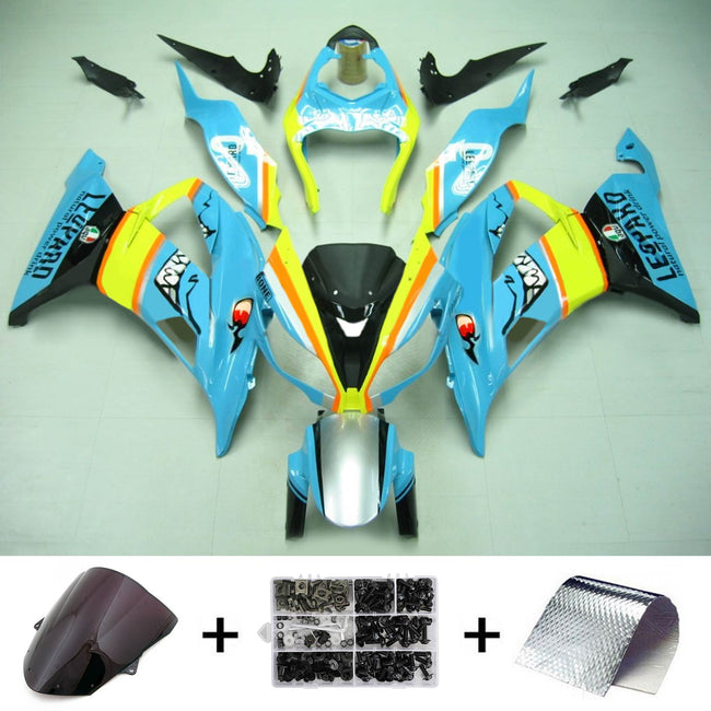 Amotopart Kawasaki 2013-2018 ZX6R 636 Kit déclencheur requin bleu