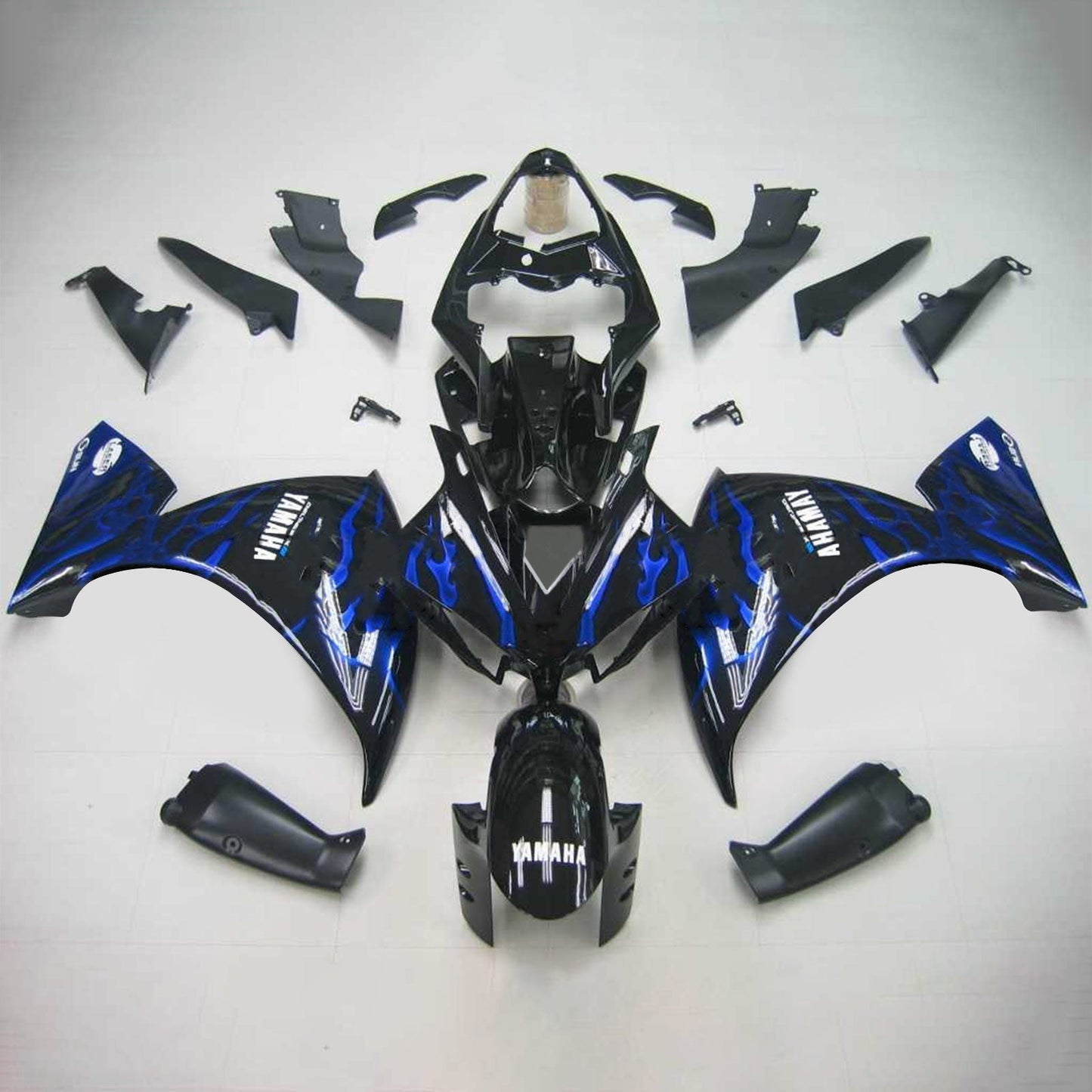 Amotopart Yamaha 2012-2014 YZF 1000 R1 Schwarzverkleidungskit