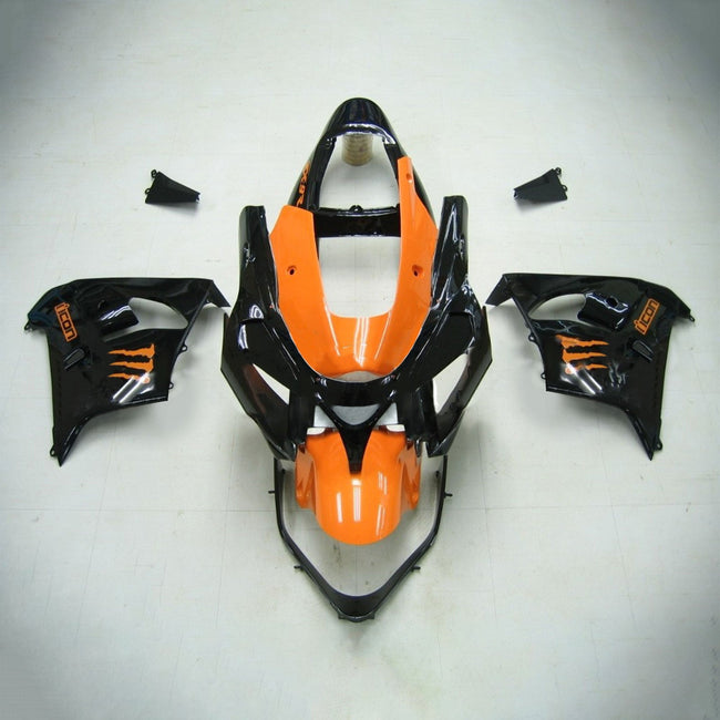 Amotopart Kawasaki 2002-2003 ZX9R Orange Black Mix Abzugskit