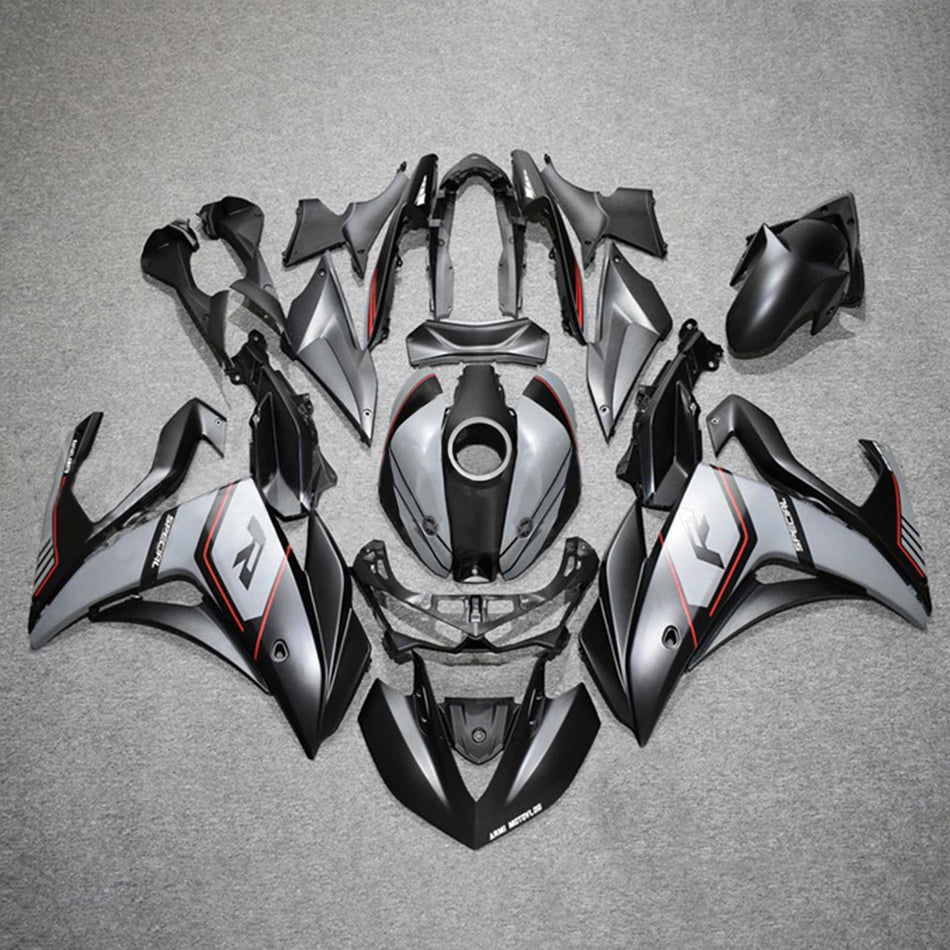Kit de vente Amotopart Yamaha 2014-2018 YZF R3 &amp; 2015-2017 YZF R25 Black Mix Grey Trigger Kit
