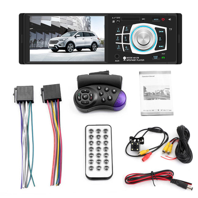 4,1 Zoll HD 1Din Bluetooth In-Cash Autoradio MP5 Player FM MIT Kamera