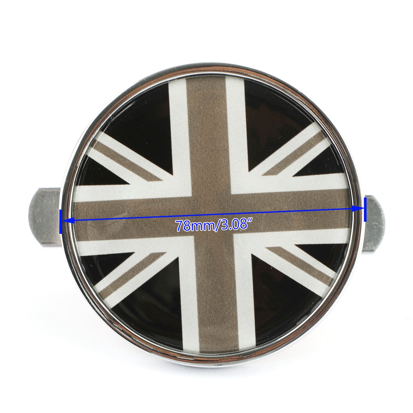 Frontgrill-Emblem mit Halter, schwarze Union Jack UK-Flagge für MINI Cooper R50 R55