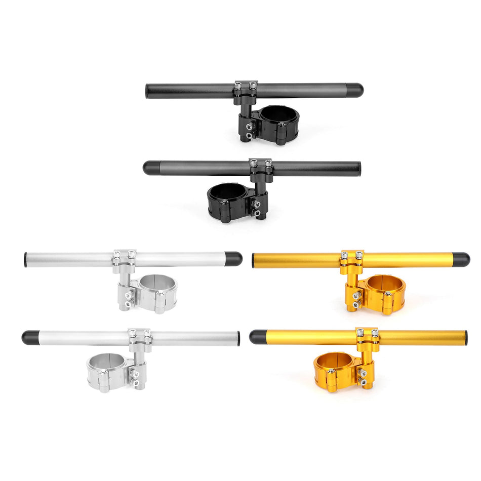 47mm Universel Réglable Rotatif CNC Billet Clip Ons Fourche Tube Guidon Ensemble