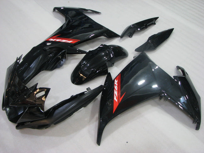 Amotopart 2009-2015 Yamaha FZ6R Gloss Black Abzugskit