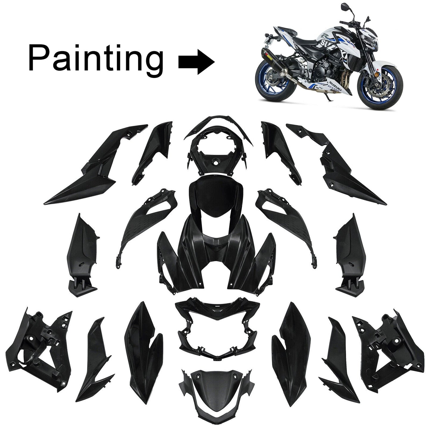 Amotopart Suzuki GSX-S 750 2017-2021 Kit de carénage Corps Plastique