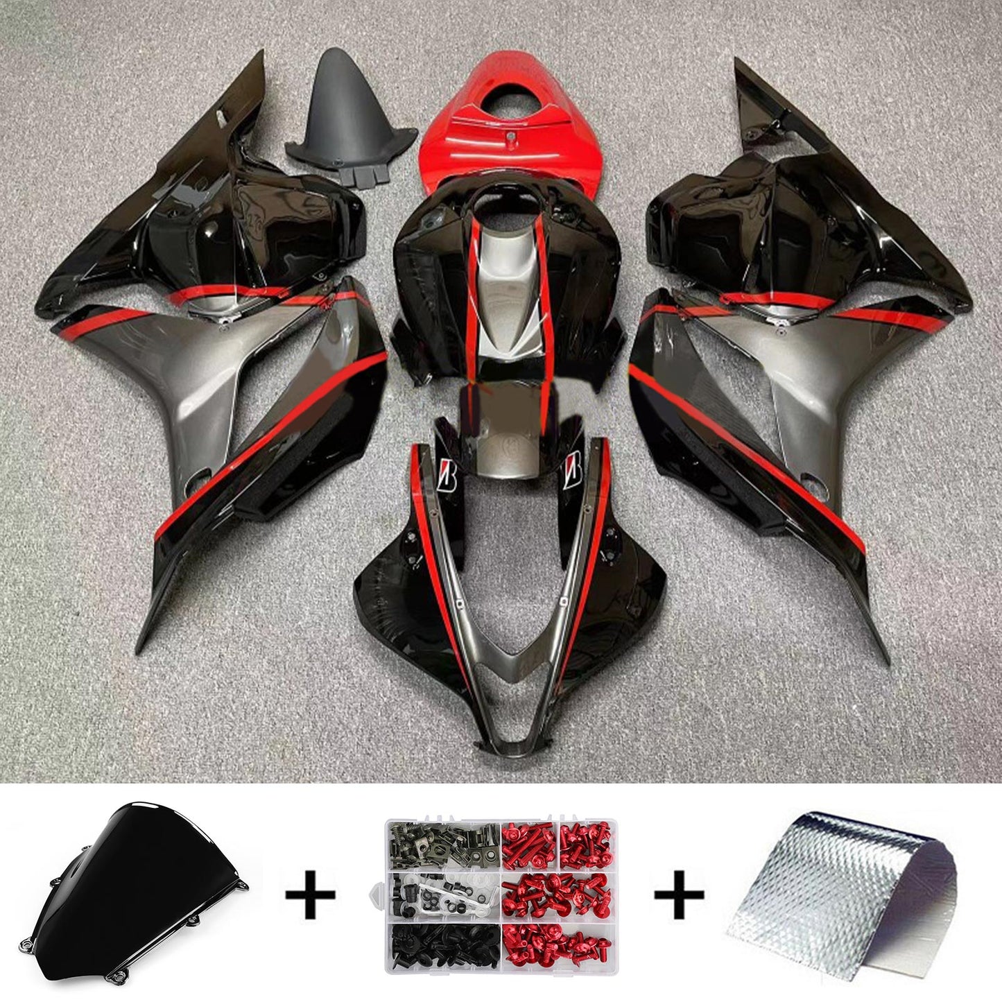 Amotopart Honda CBR600RR 2007–2008 F5 Verkleidungsset, Karosserie, Kunststoff, ABS