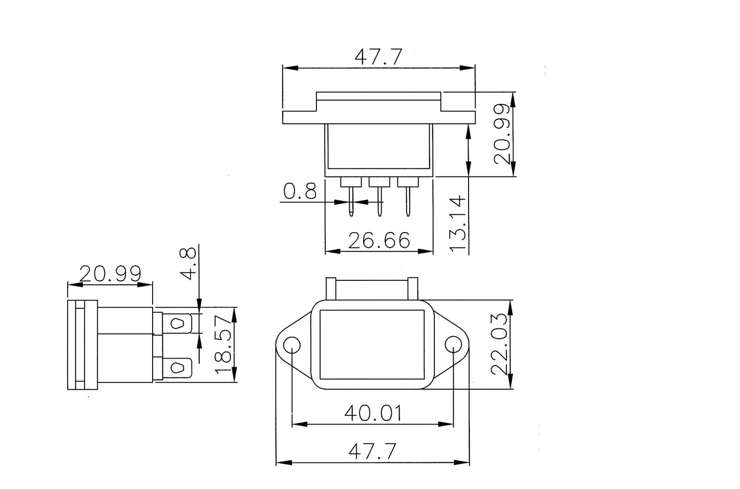 5 STÜCKE IEC320 C14 3 Pin Schraubmontage Steckdosenabdeckung 10A 250V Für Boot AC-04C