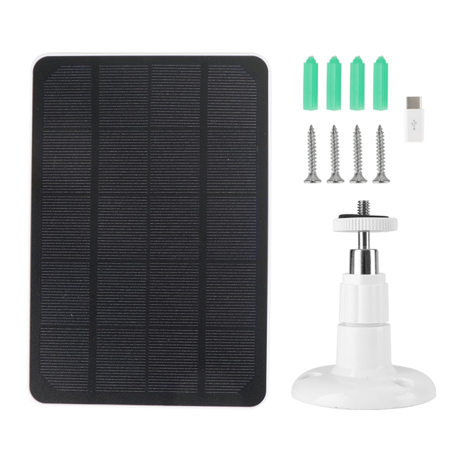 4W 5V Panneau Solaire Portable IP65 Imperméable Monocristallin pour Caméra de Sécurité