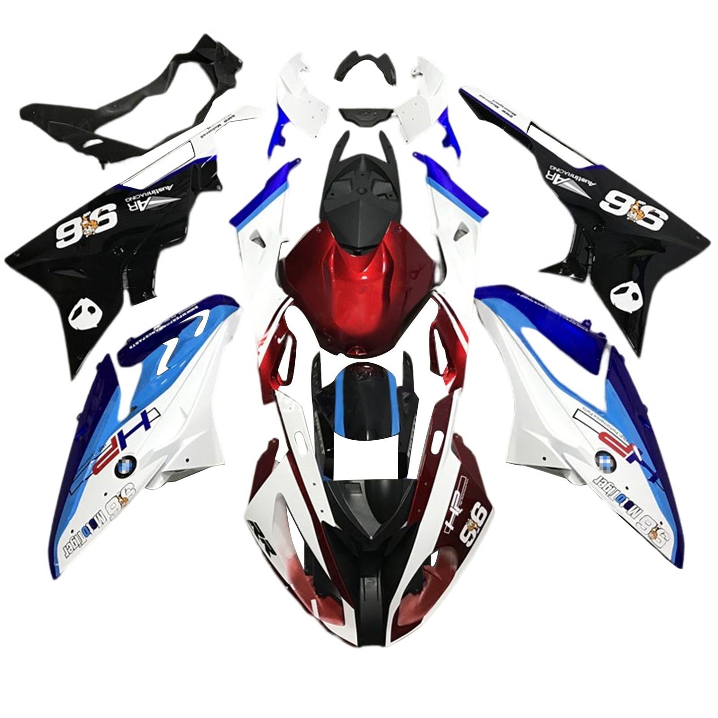 Amotopart BMW S1000RR 2017–2018 Verkleidungsset, Karosserie, Kunststoff, ABS