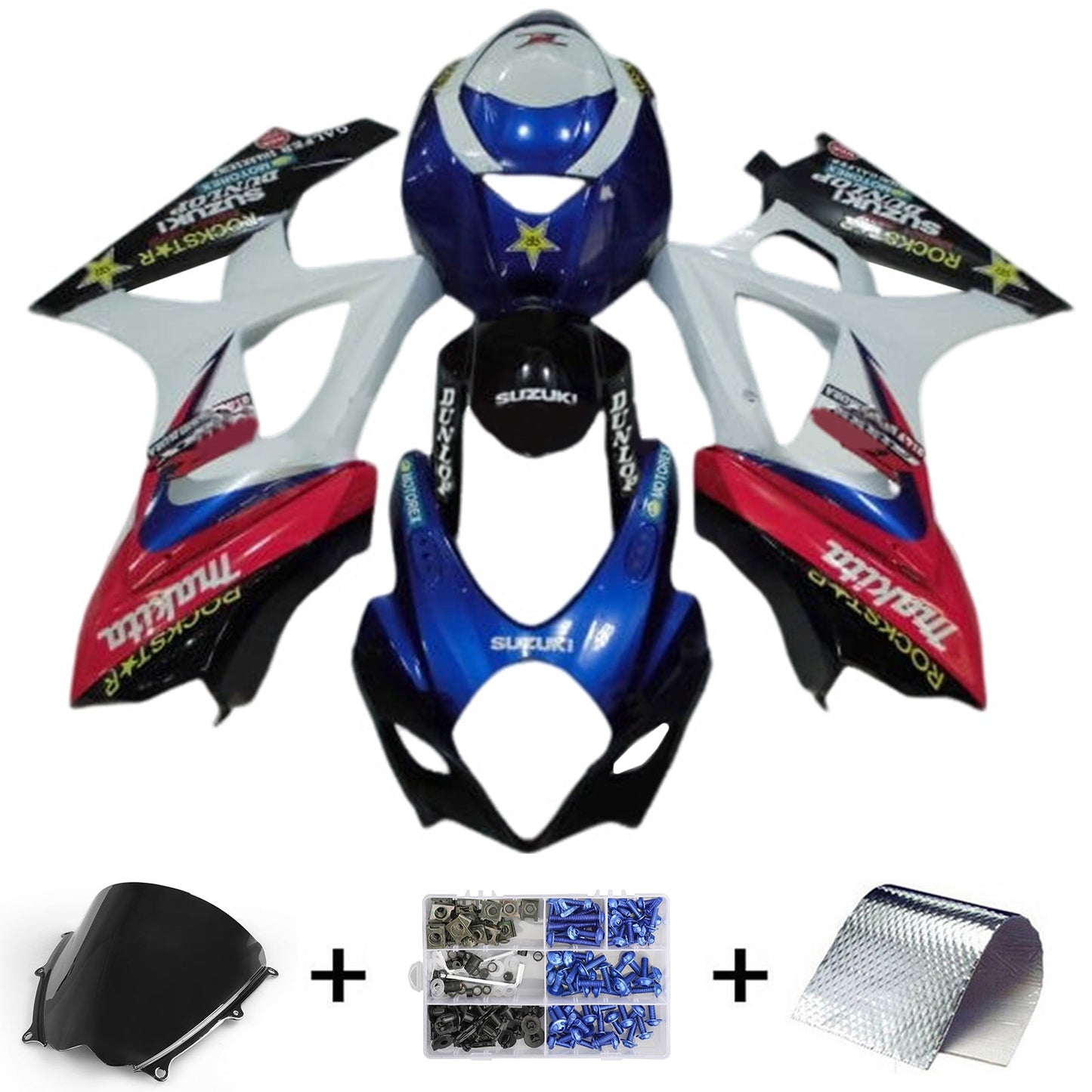 Amotopart Suzuki GSXR1000 2007¨C2008 K7 Verkleidungsset, Karosserie, Kunststoff, ABS