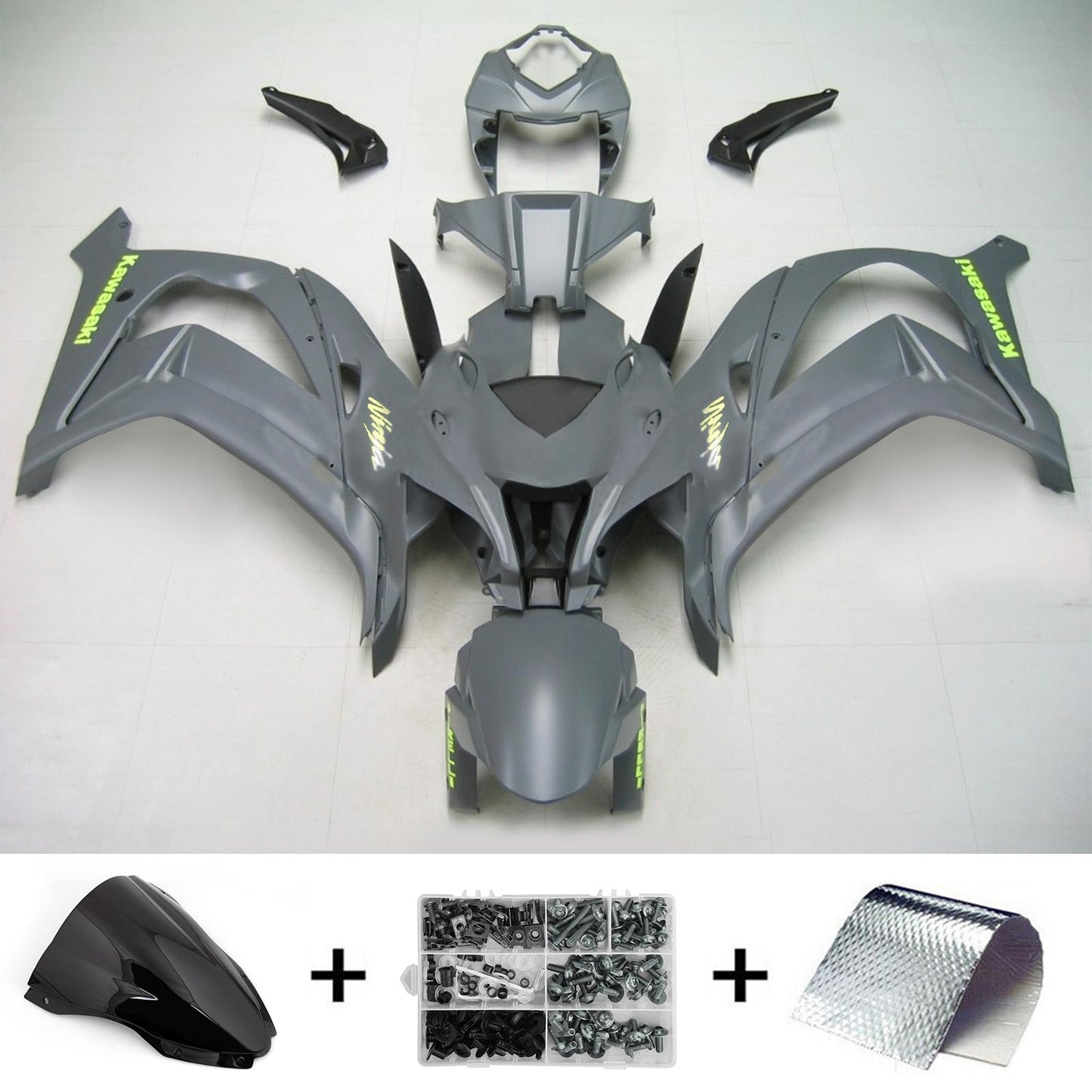 Amotopart Kawasaki 2016-2019 ZX10R GRAY-KIT KIT