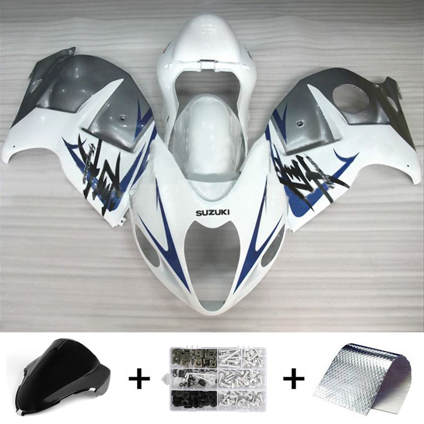 Amotopart Verkleidungsset für Suzuki Hayabusa GSX1300R 1999–2007, Karosserie, Kunststoff, ABS