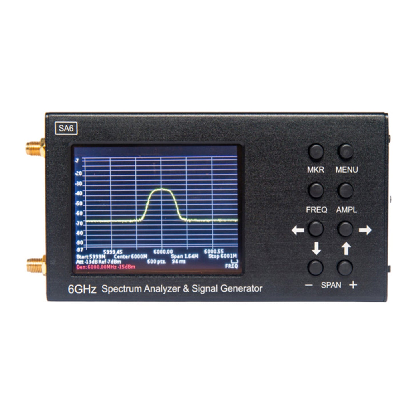 SA6 6GHz Handheld tragbarer 3,2" Spektrumanalysator Signalgenerator 35-6200MHz