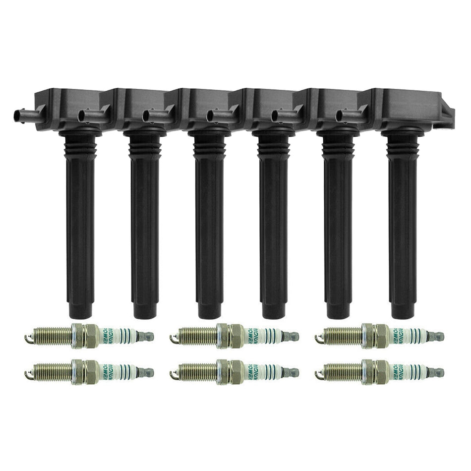 2014–2017 Jeep Cherokee Ram ProMaster 1500 2500 3500 V6 6 Stück Zündspule + Zündkerze UF648