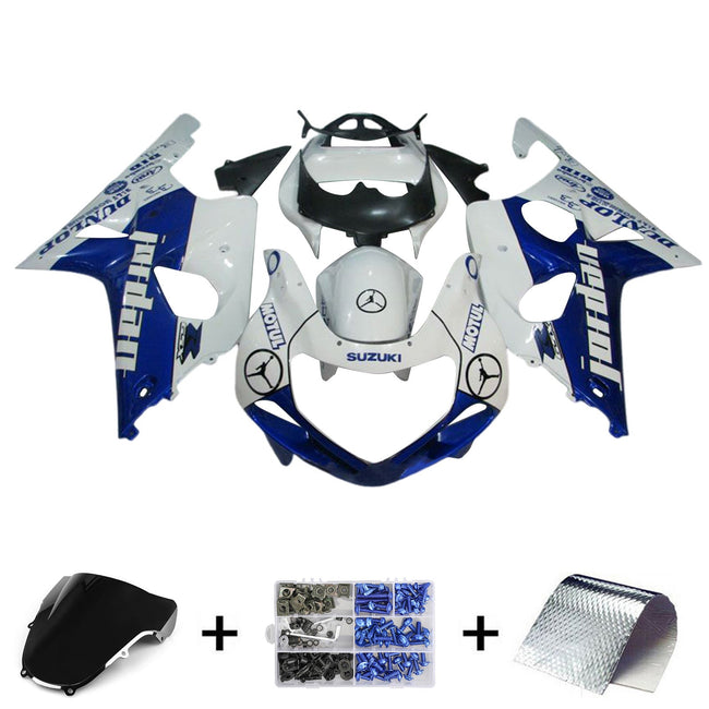 Amotopart Suzuki GSXR1000 2000¨C2002 K1 K2 Verkleidungsset, Karosserie, Kunststoff, ABS