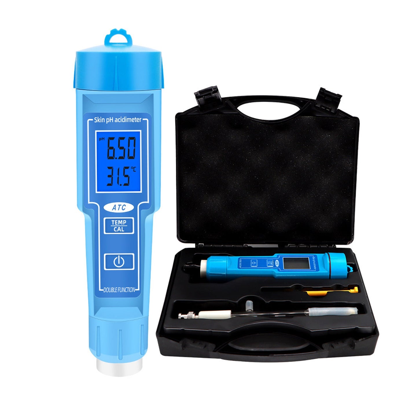 PH-Meter-Thermometer-Stift für Lebensmittel, Obst, Fleisch, Boden, Labor, digitaler S?ure-PH-Tester