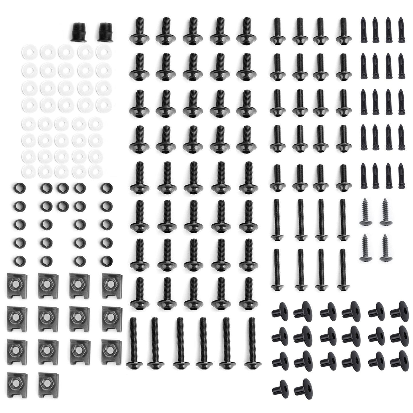 Amotopart 2011-2021 Suzuki GSXR600/750 K11 Verkleidung Hochglanzschwarzes Kit