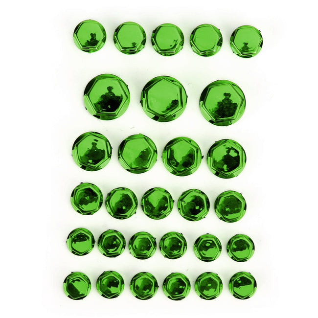 30 Schutzkappen Schrauben Abdeckung Sechskantschrauben grün Passend für Kawasaki