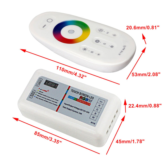 2.4G Touch RF Control Fernbedienung für DC 12-24V RGBW LED Lichtleiste