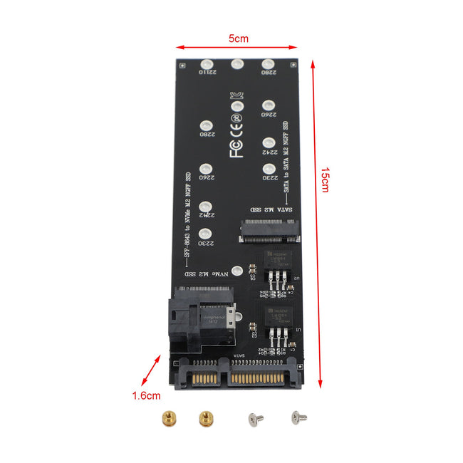 Disque dur M2 SFF-8643 vers U2 NGFF M-KEY vers HD SAS NVME PCIE SSD Adaptateur SATA