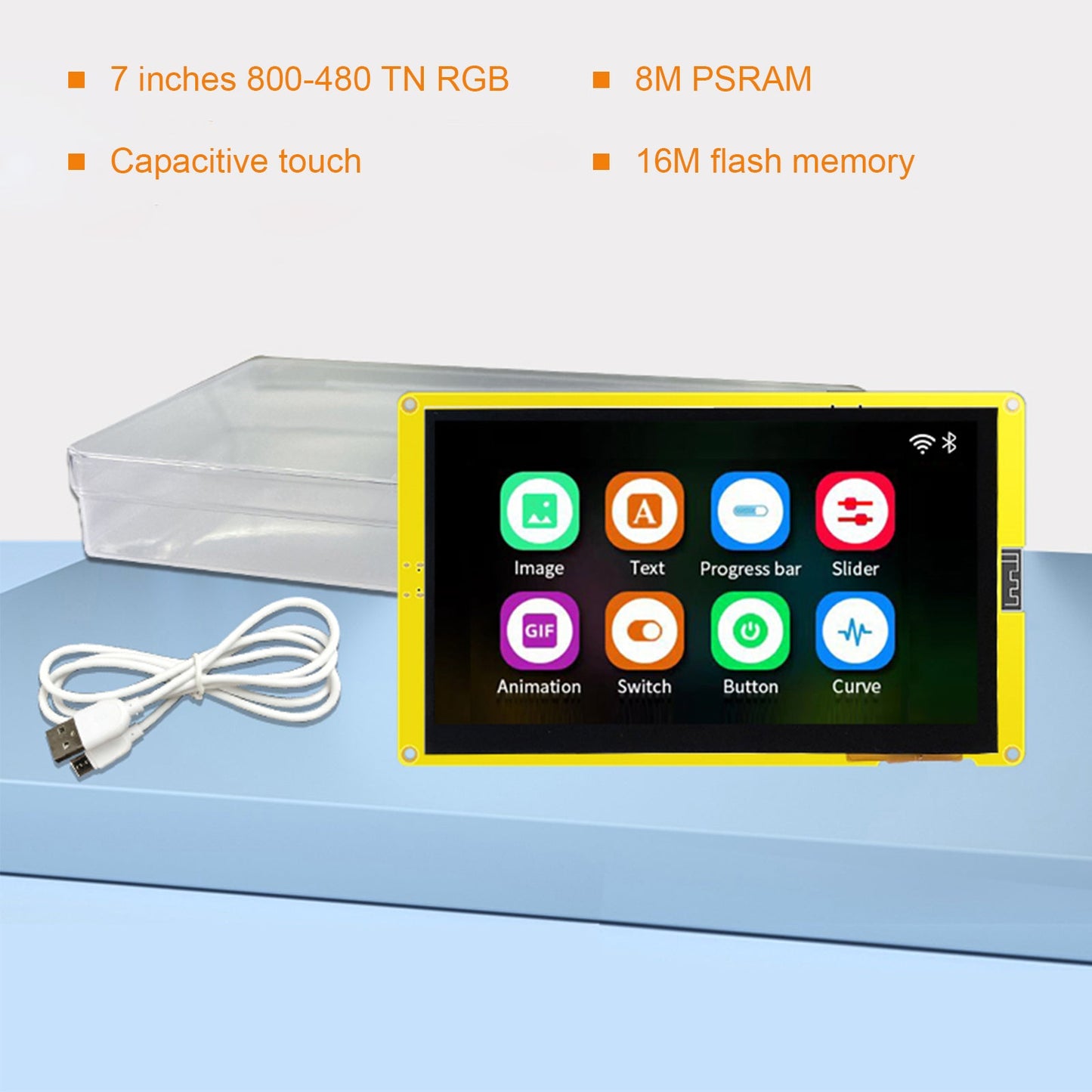 ESP32-S3 Entwicklungsboard 5" 7" LCD kapazitiver Bildschirm Wifi Bluetooth MCU LVGL