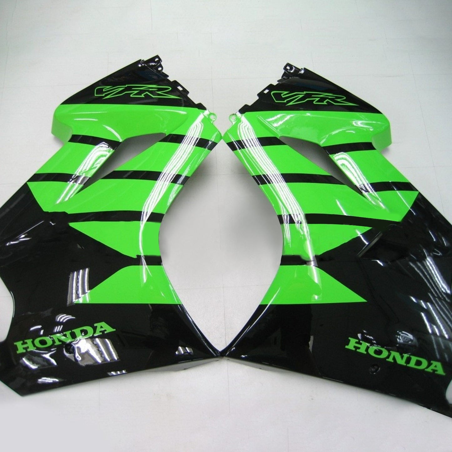 Amotopart 2002-2012 Honda VFR800 Black & Green Fearing Kit