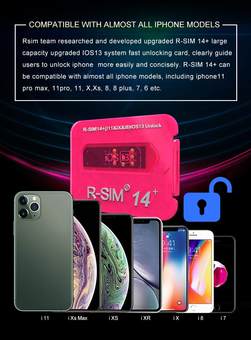 R-SIM 17 Nano déverrouiller la carte RSIM pour IOS 15 iPhone 13 12 mini 12 Pro XS MAX 8