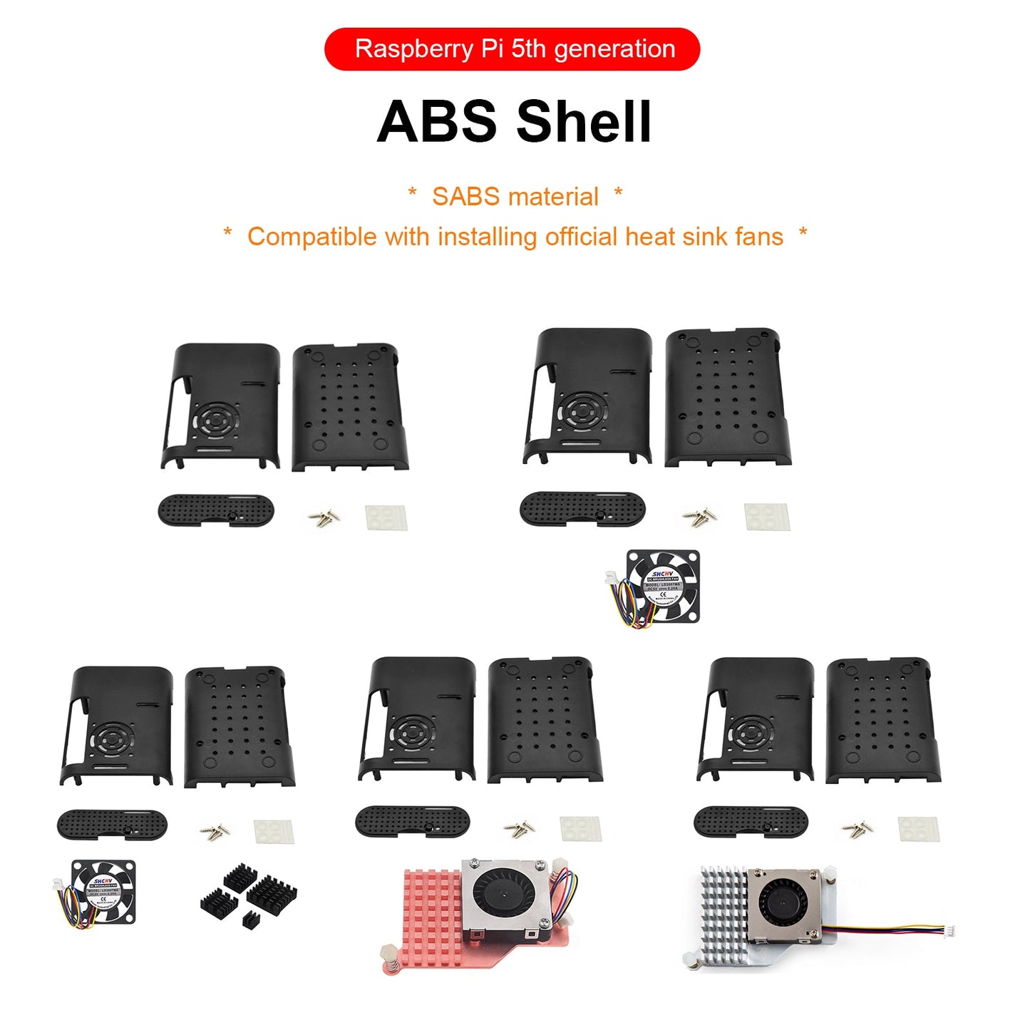 ABS-Schutzgehäuse der 5. Generation, aktiver Kühler mit PWM-Geschwindigkeitsregulierung für Lüfter