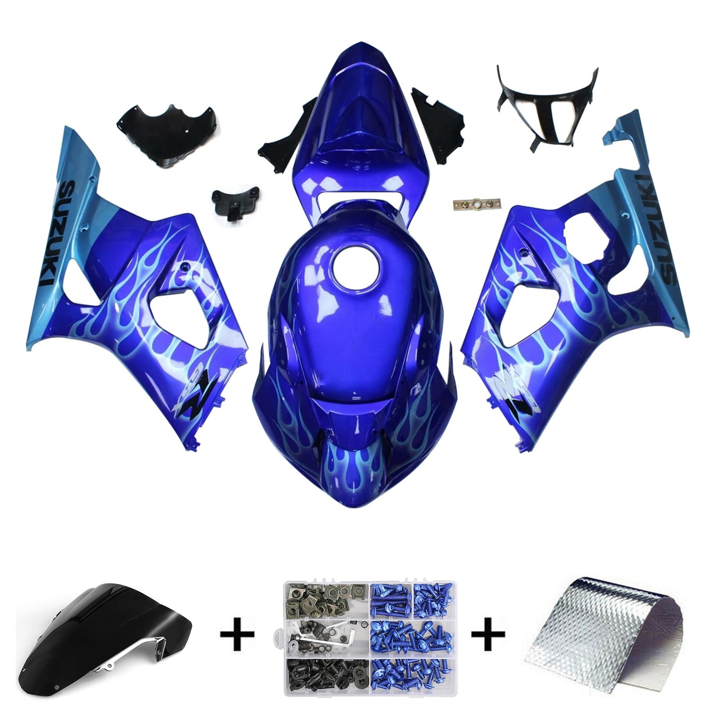 2003–2004 Suzuki GSXR1000 K3 Einspritzverkleidungs-Set, Karosserie, Kunststoff, ABS