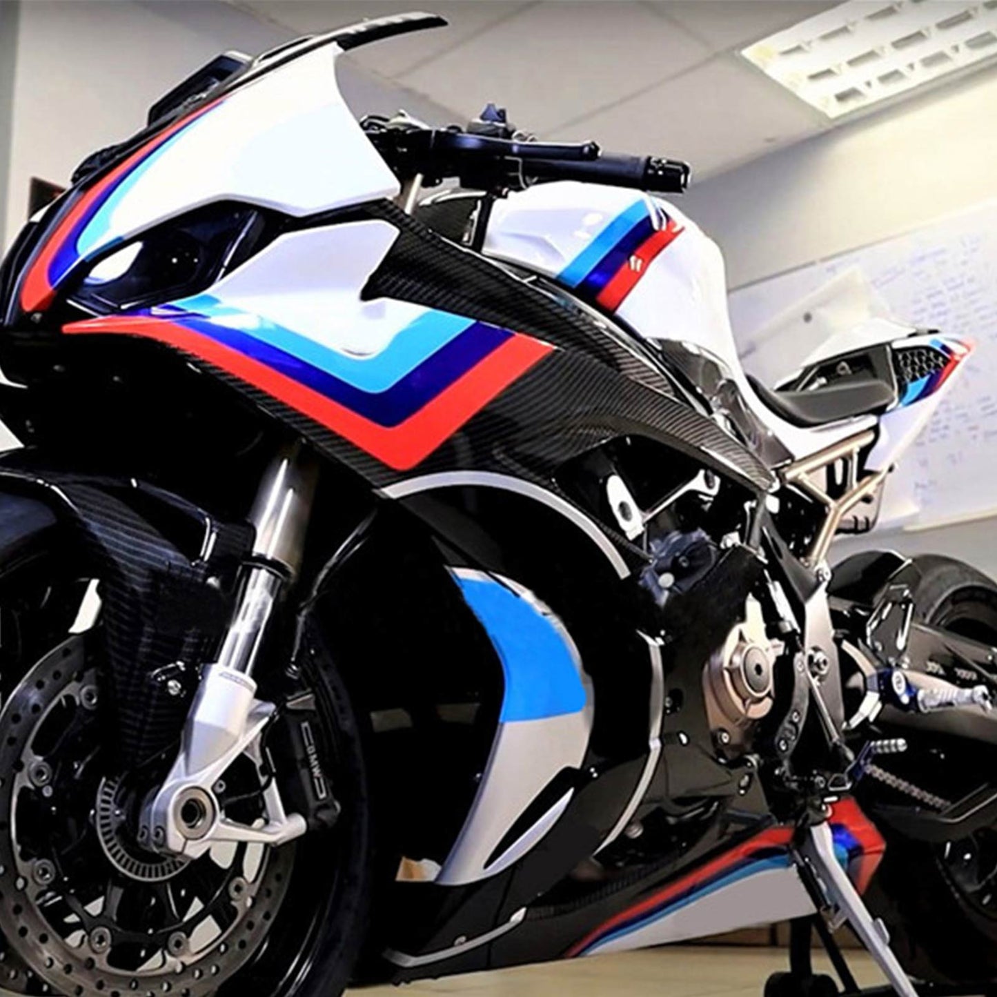 Amotopart 2019-2022 BMW S1000RR/M1000RR Black White Racing Abzugskit