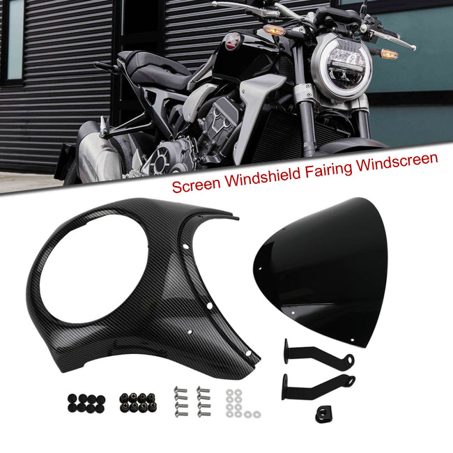 Scheinwerfer Windschutzscheibenverkleidung Windschutzscheibe für Honda CB1000R CB650R 2019-2021 C Generika