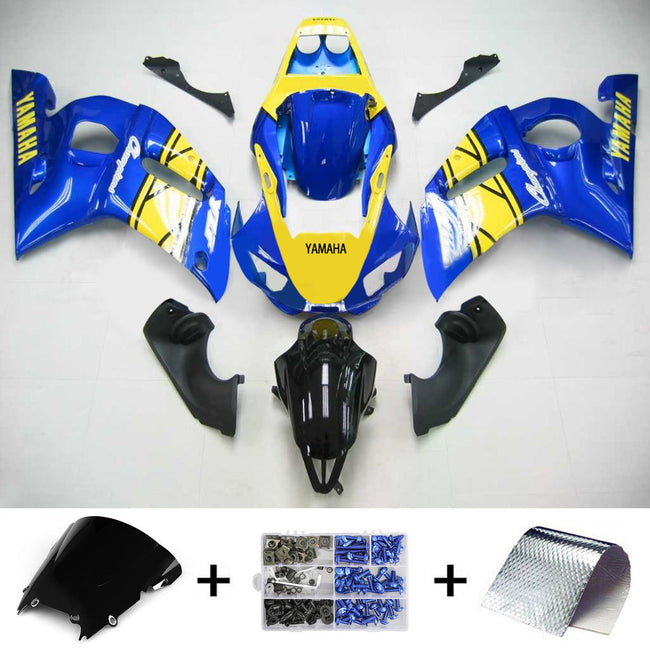 Amotopart Yamaha 1998-2002 YZF 600 R6 Blue Yellow Fearing Kit