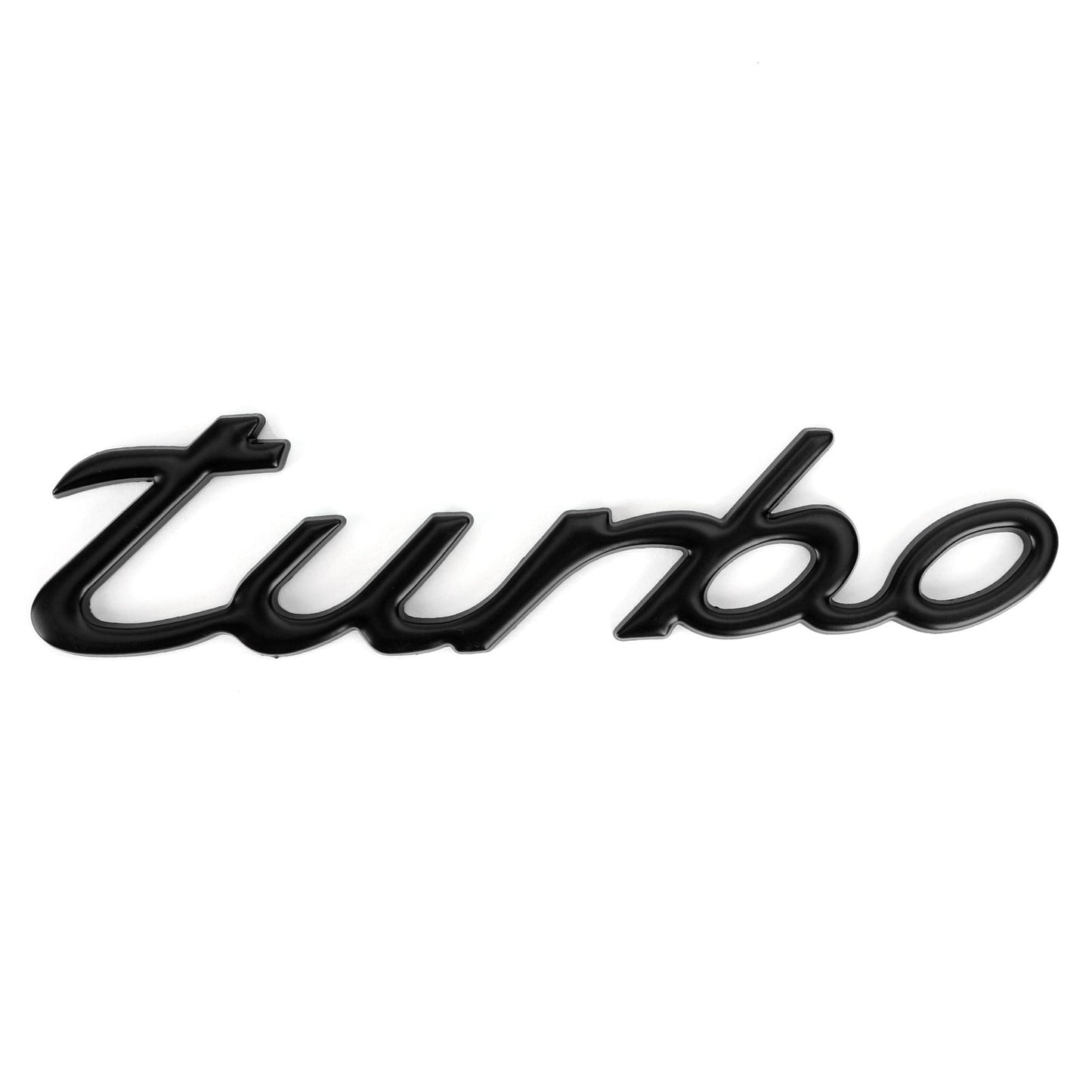 Autocollant de voiture 3D placage métal Turbo Logo emblème insigne noir