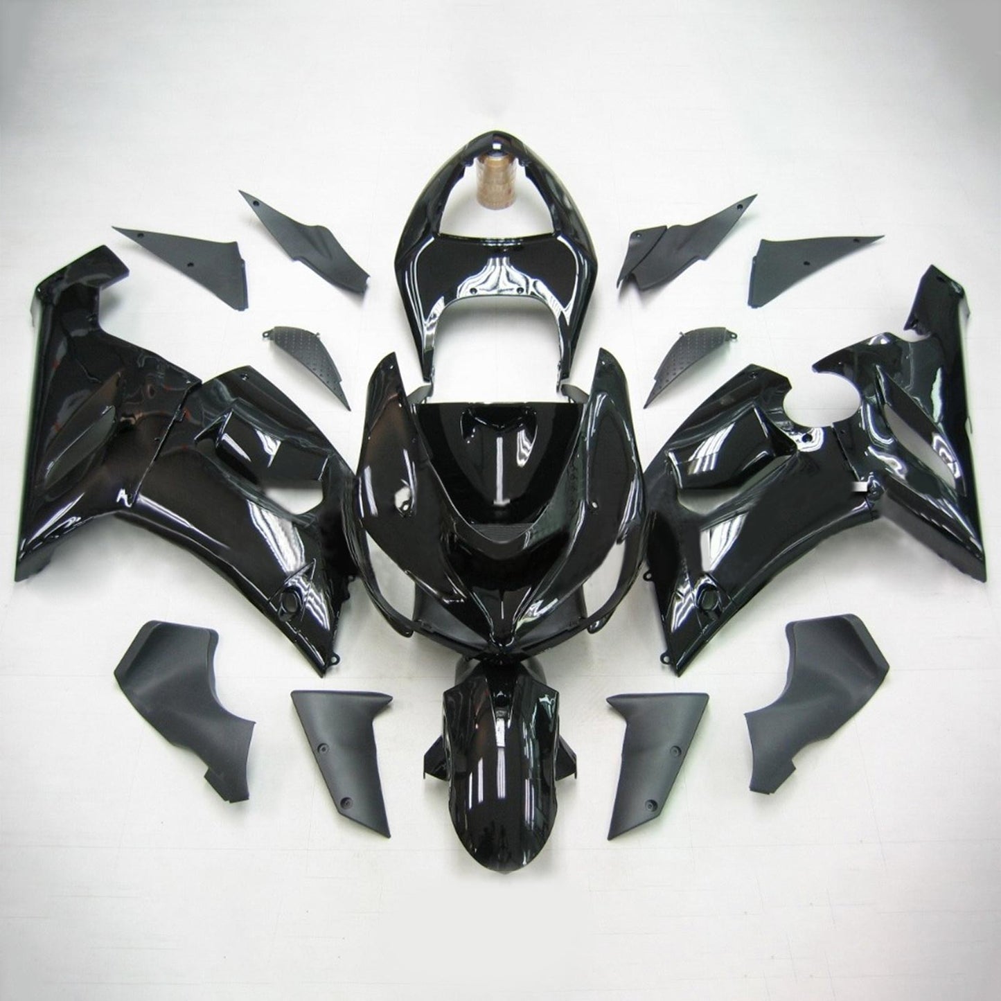 Amotopart Kawasaki 2005-2006 ZX6R 636 Schwarzverkleidungskit