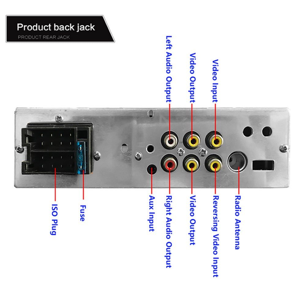 Single Din Touchscreen Radio Bluetooth Autoradio 4 Zoll UKW + RÜCKFahrkamera