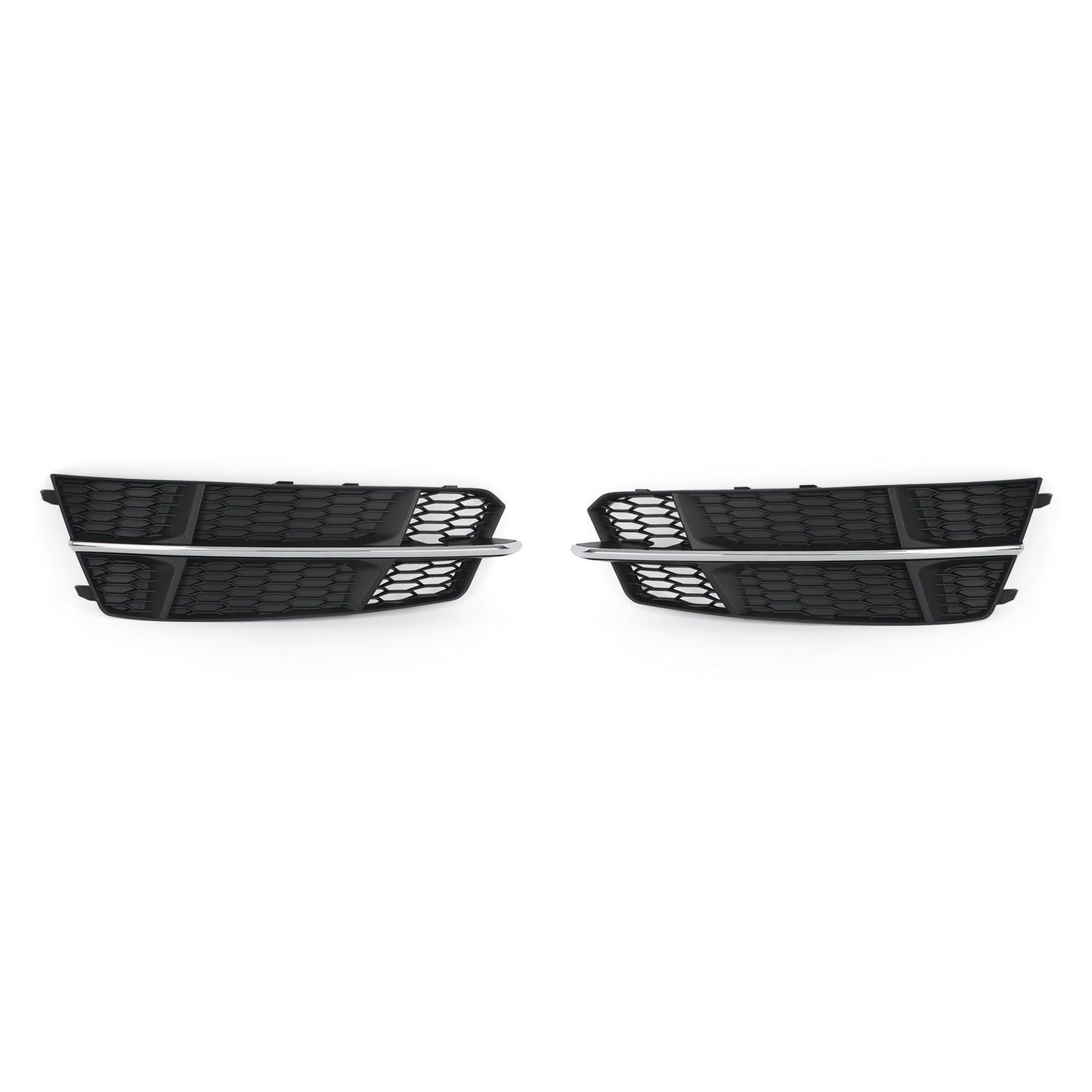 Grille de pare-chocs avant pour Audi A6 C7 S-Line 2014-2018 Noir Chrome Generic